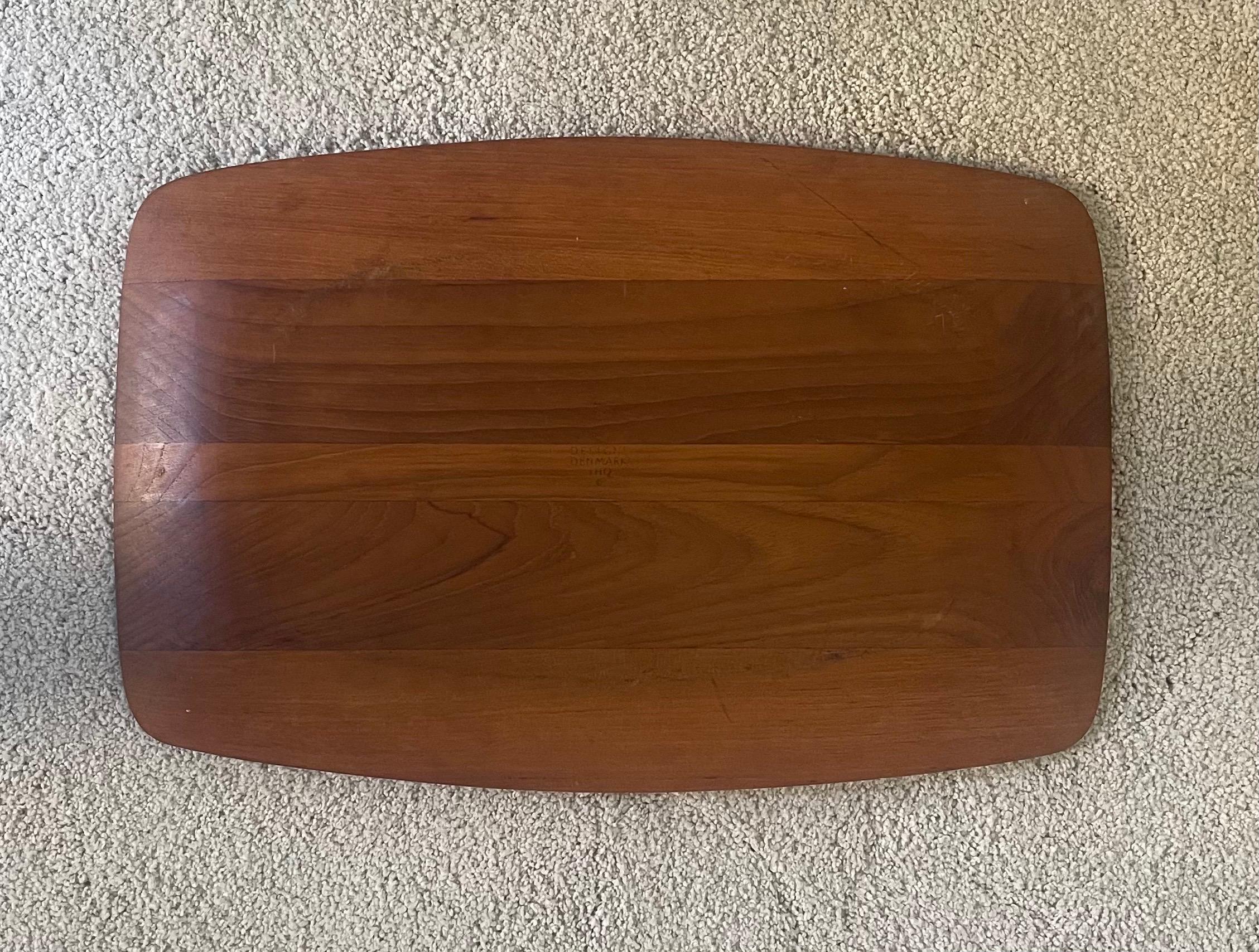 Danish Modern Teak Butcher Block Cutting Board by Jens Quistgaard for Dansk In Good Condition In San Diego, CA