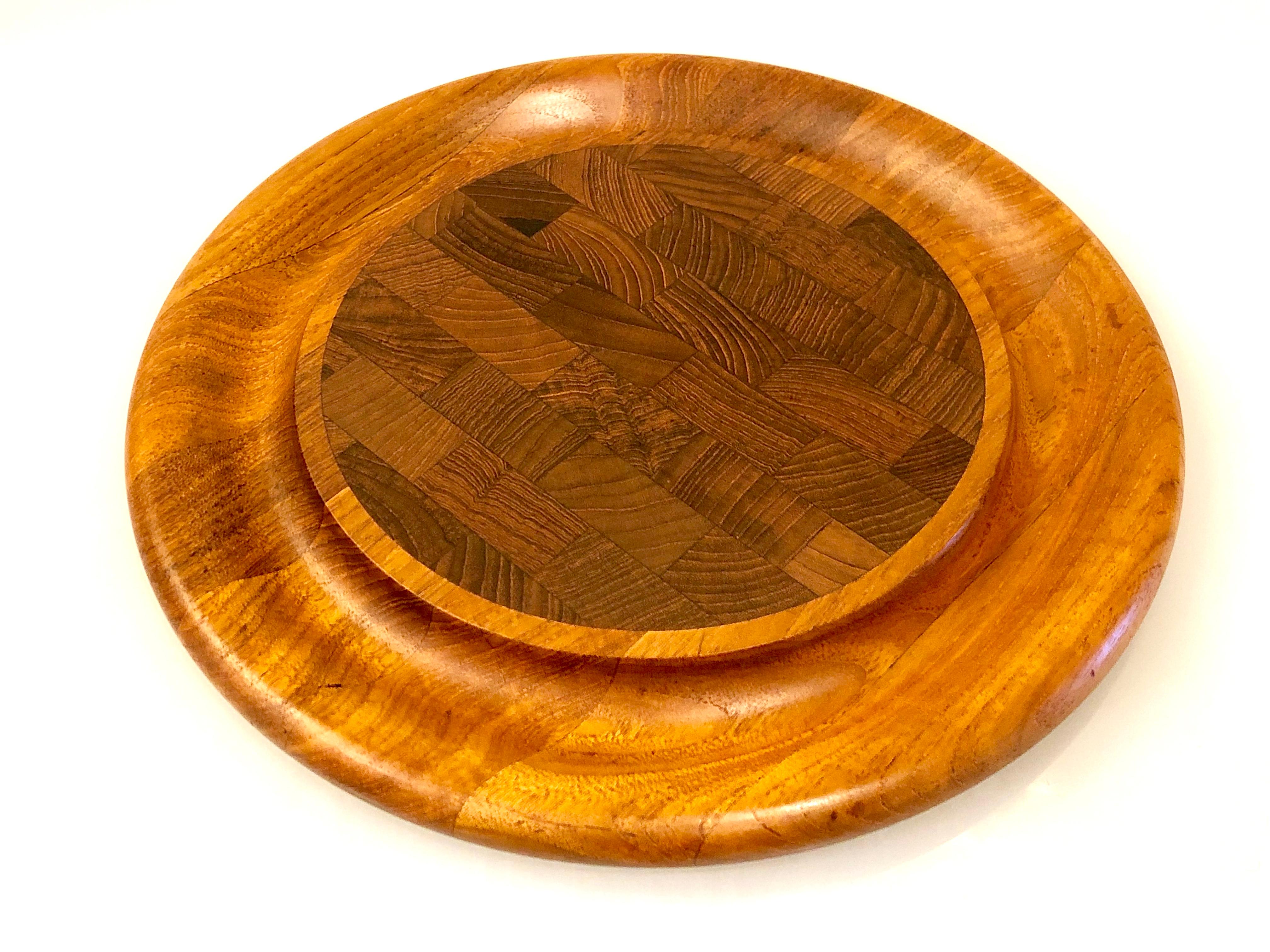 Beautiful solid small teak tray for cheese with edge for placing the crackers, nice condition early production made in Denmark.