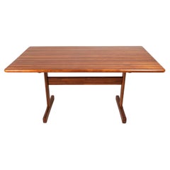 Danish Modern Teak Butcherblock Dining Table / Desk / Workspace, c. 1970s