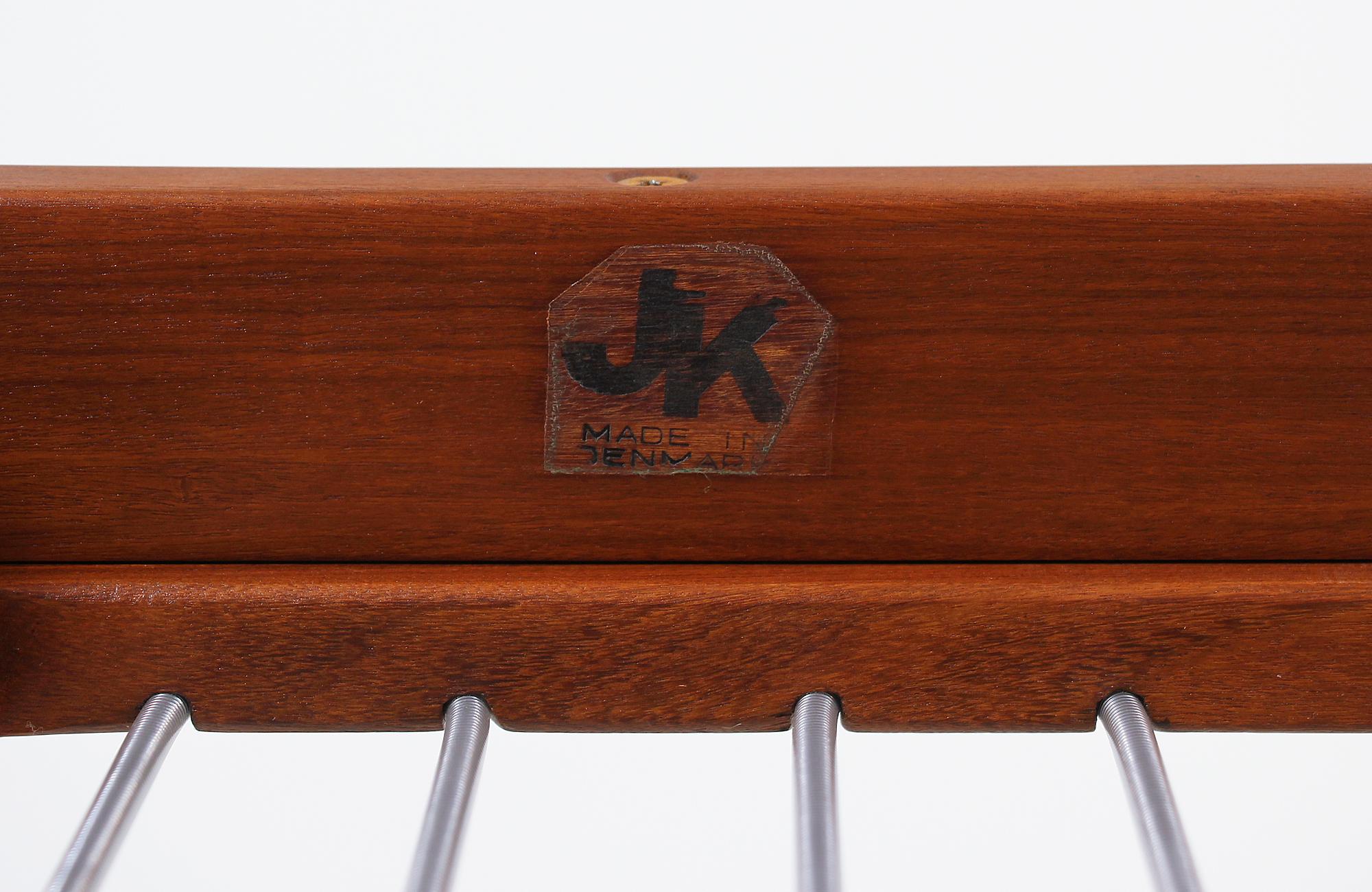 Danish Modern Teak and Cane Lounge Chair by Hans Olsen for Juul Kristensen 9