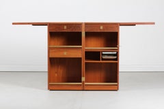 Danish Modern Teak Captains Bar by Reno Wahl Iversen Made by Dyrlund, 1970s