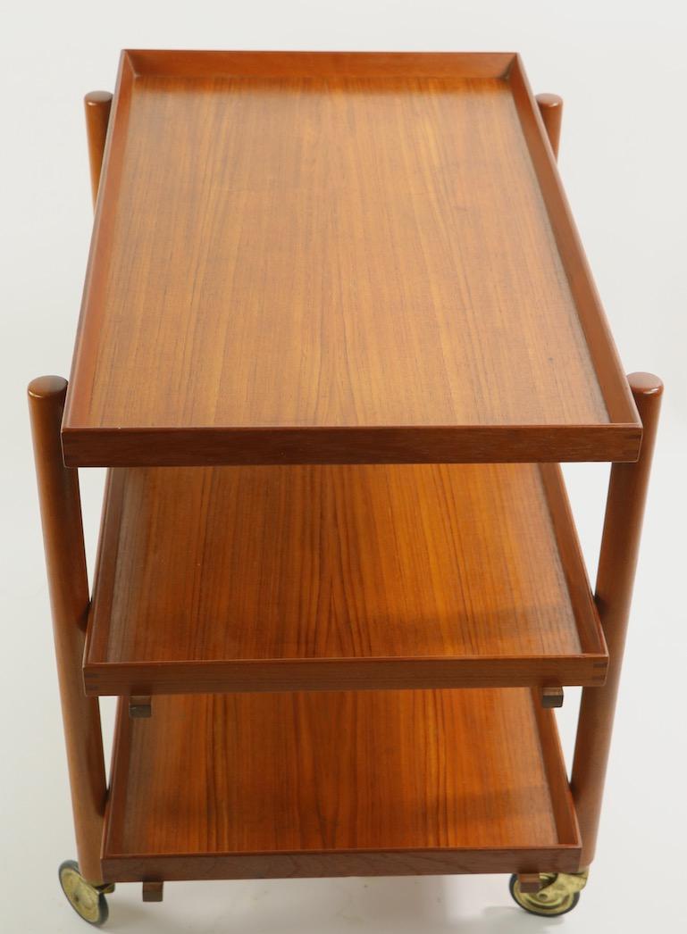 Danish Modern Teak Cart by Poul Hundevad 5