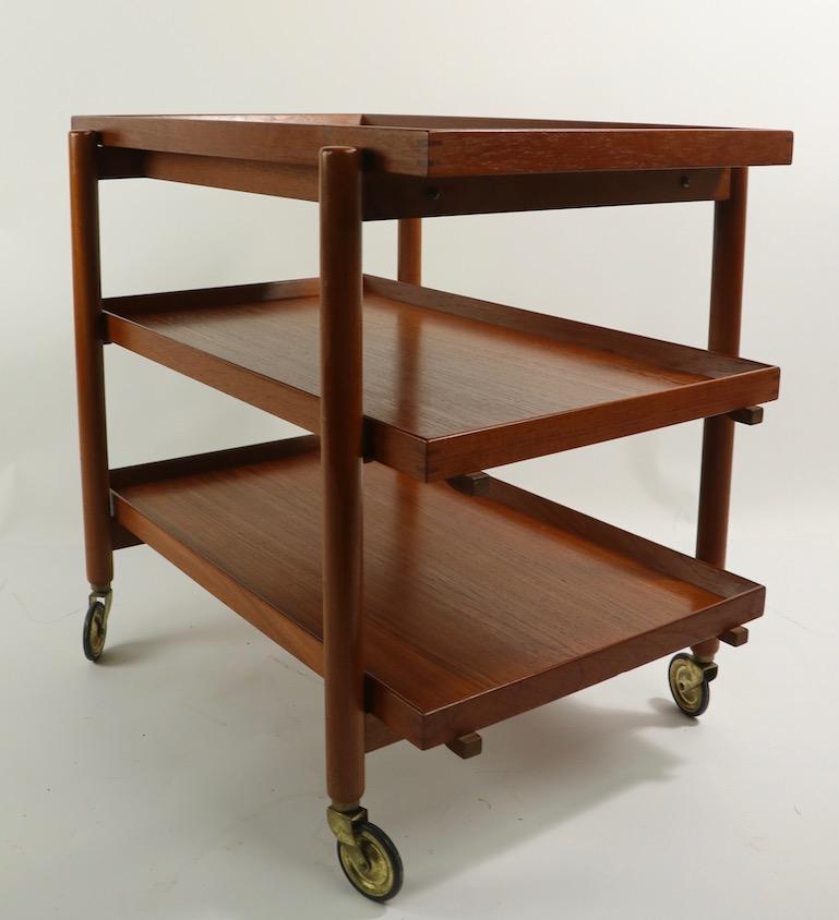 Danish Modern Teak Cart by Poul Hundevad In Good Condition In New York, NY