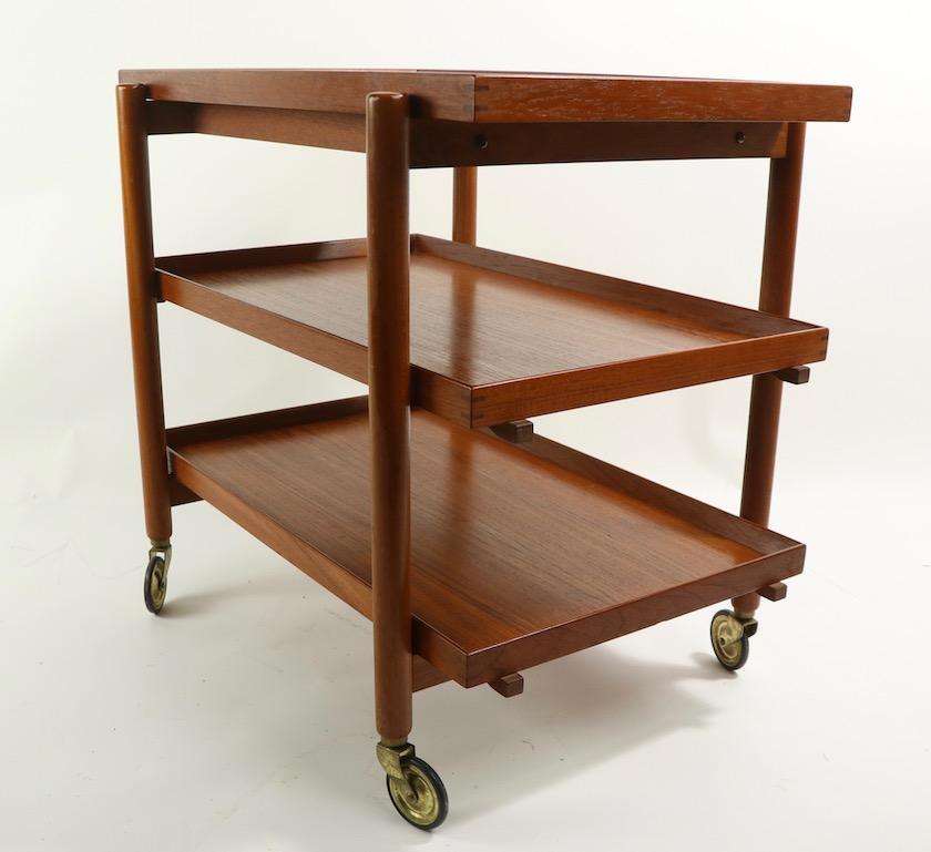 Danish Modern Teak Cart by Poul Hundevad 1