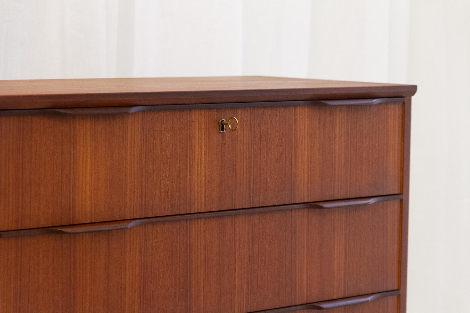 Mid-20th Century Danish Modern Teak Chest of Drawers, 1960s. For Sale