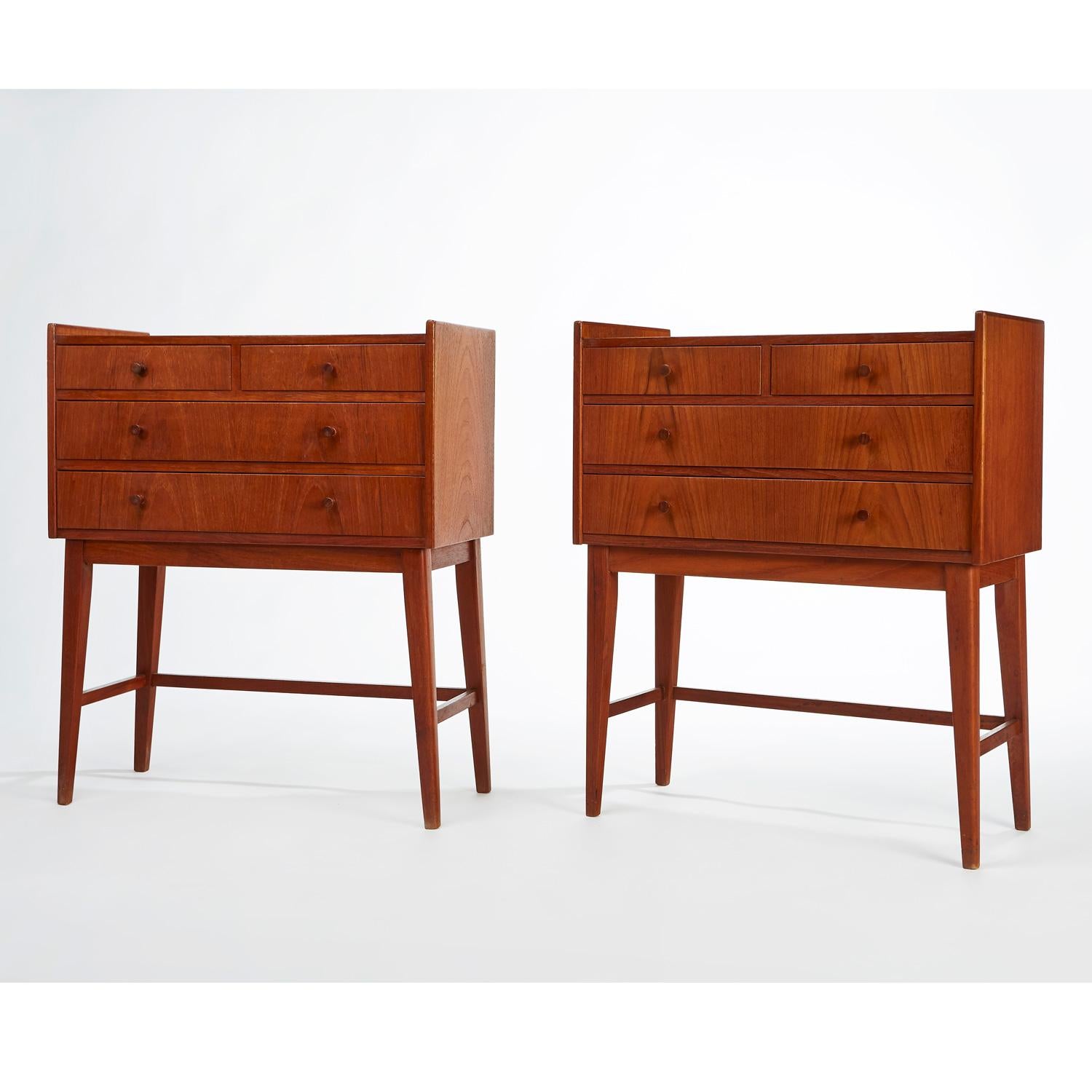 Danish Modern Teak Chest of Drawers or Nightstands, circa 1950's 1