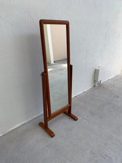 Danish Modern Teak Cheval Mirror