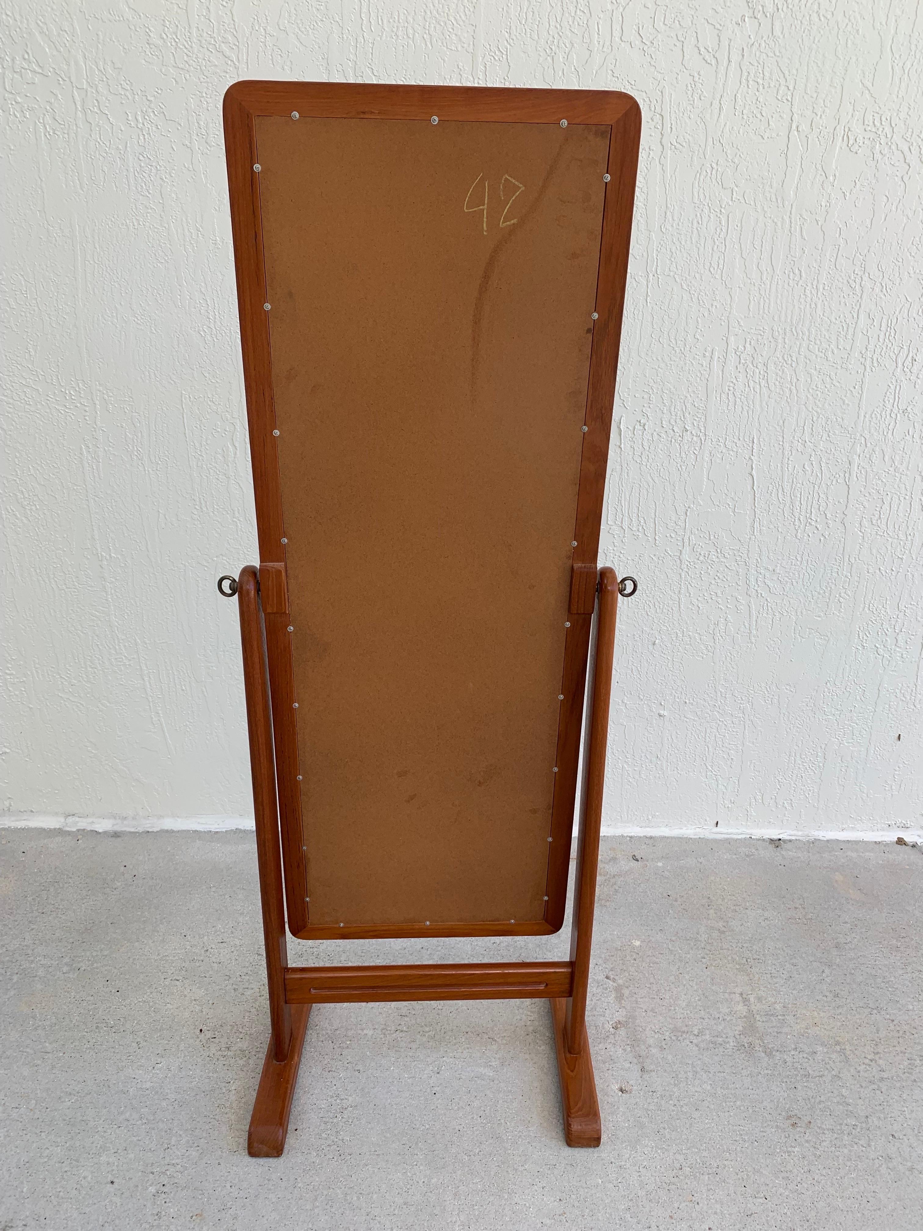 Danish Modern Teak Cheval Mirror 2