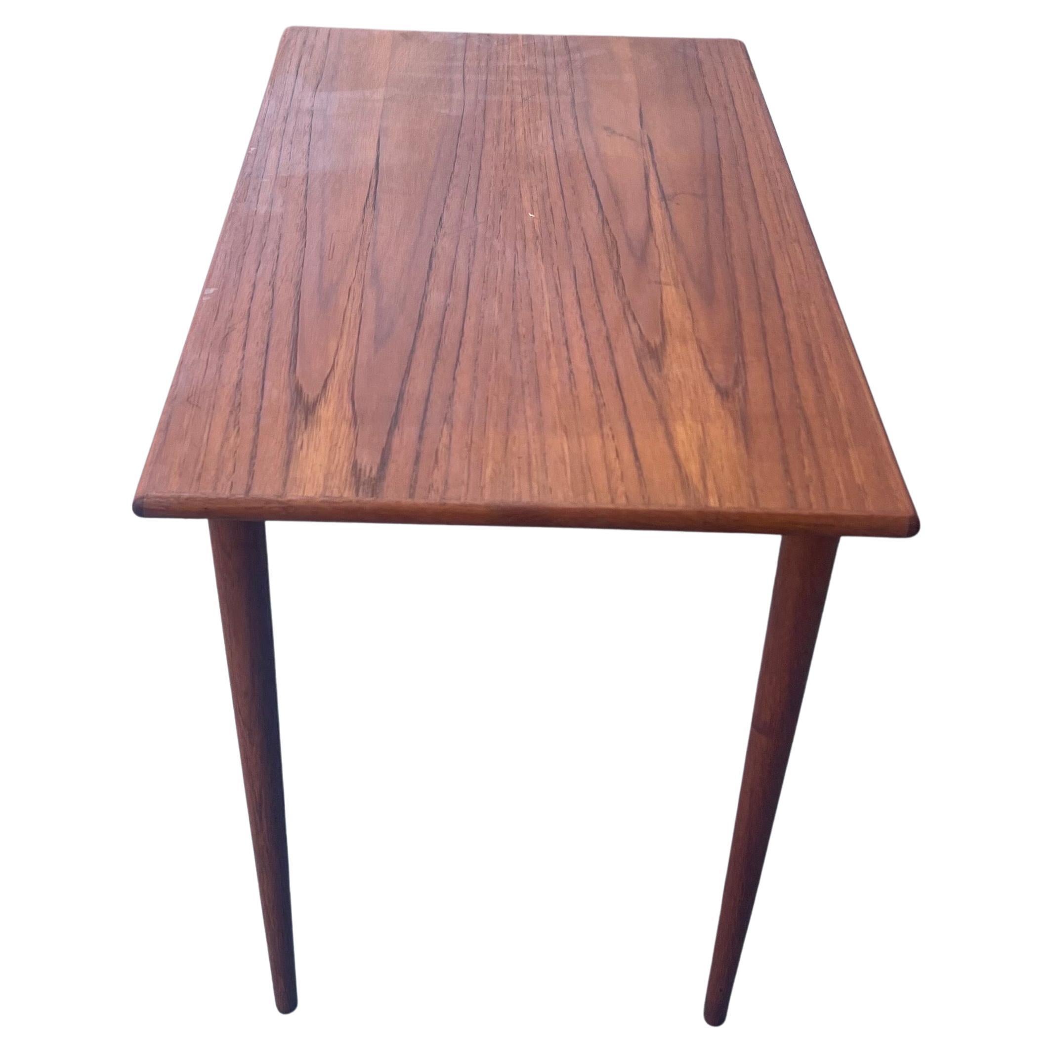 Norwegian Danish Modern  Teak Cocktail End Table by Westnofa