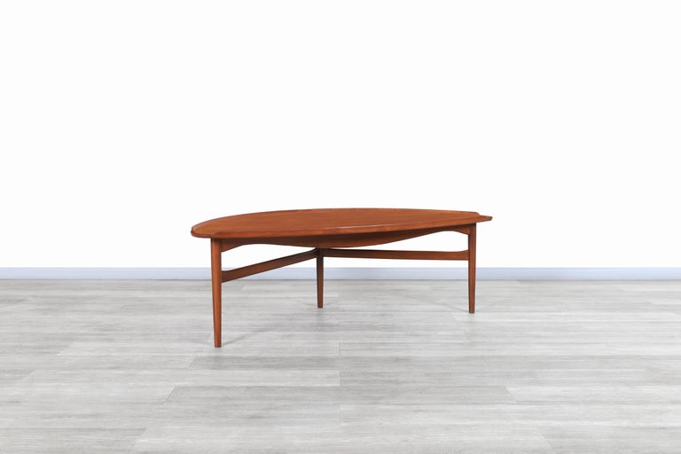 Danish Modern Teak Cocktail Table by Finn Juhl for Baker For Sale at