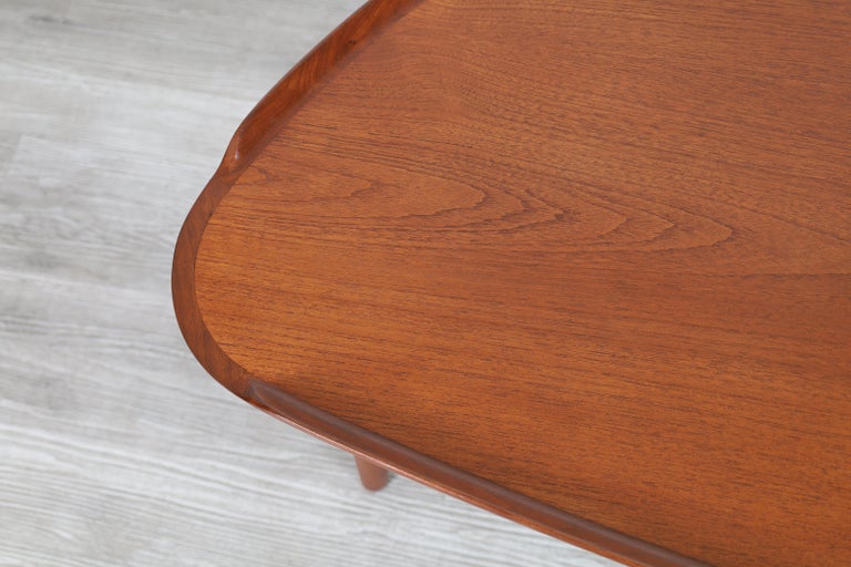 Danish Modern Teak Cocktail Table by Finn Juhl for Baker For Sale at