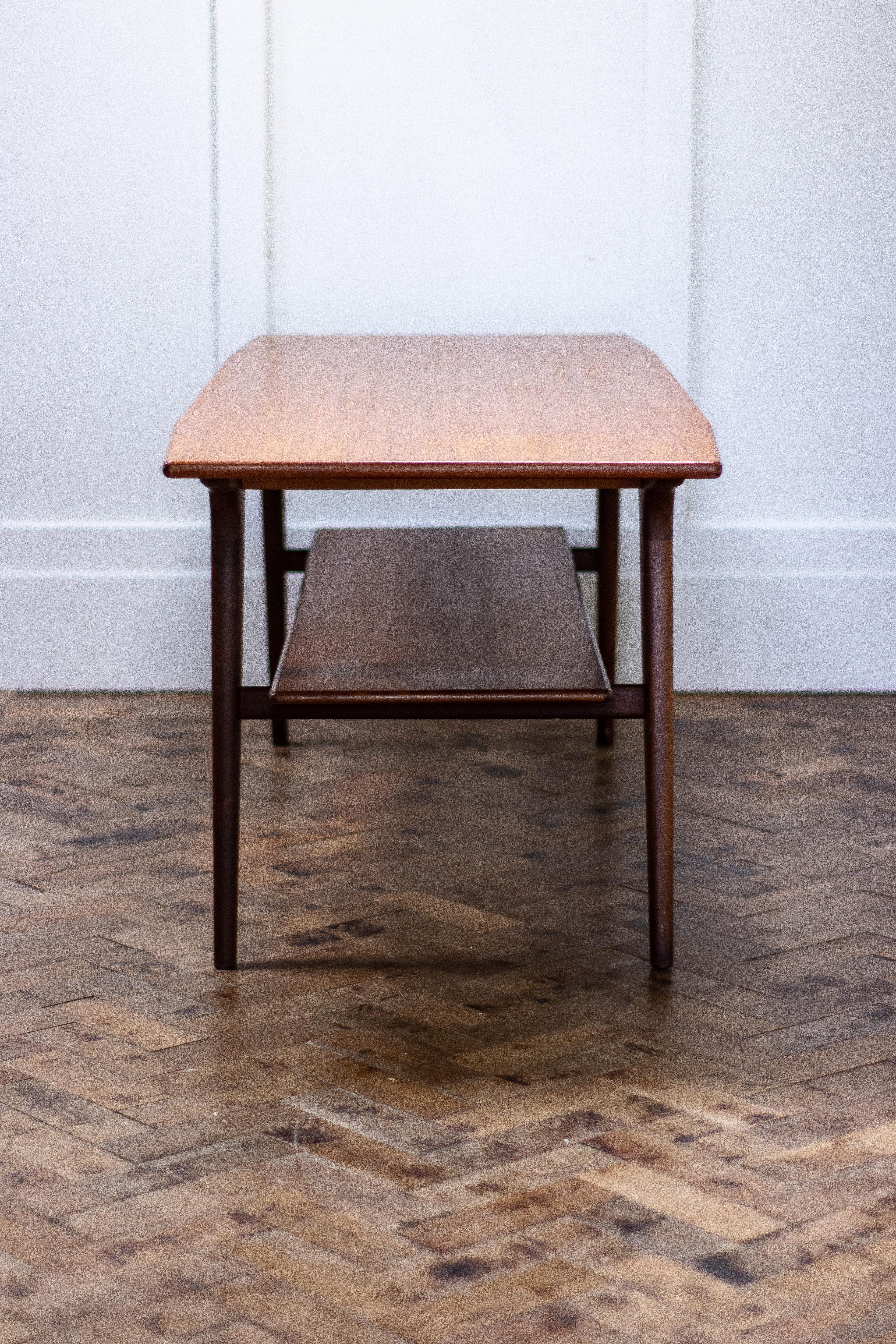 Danish Modern Teak Coffee Table, 1960s In Good Condition In Flamborough, Bridlington, GB