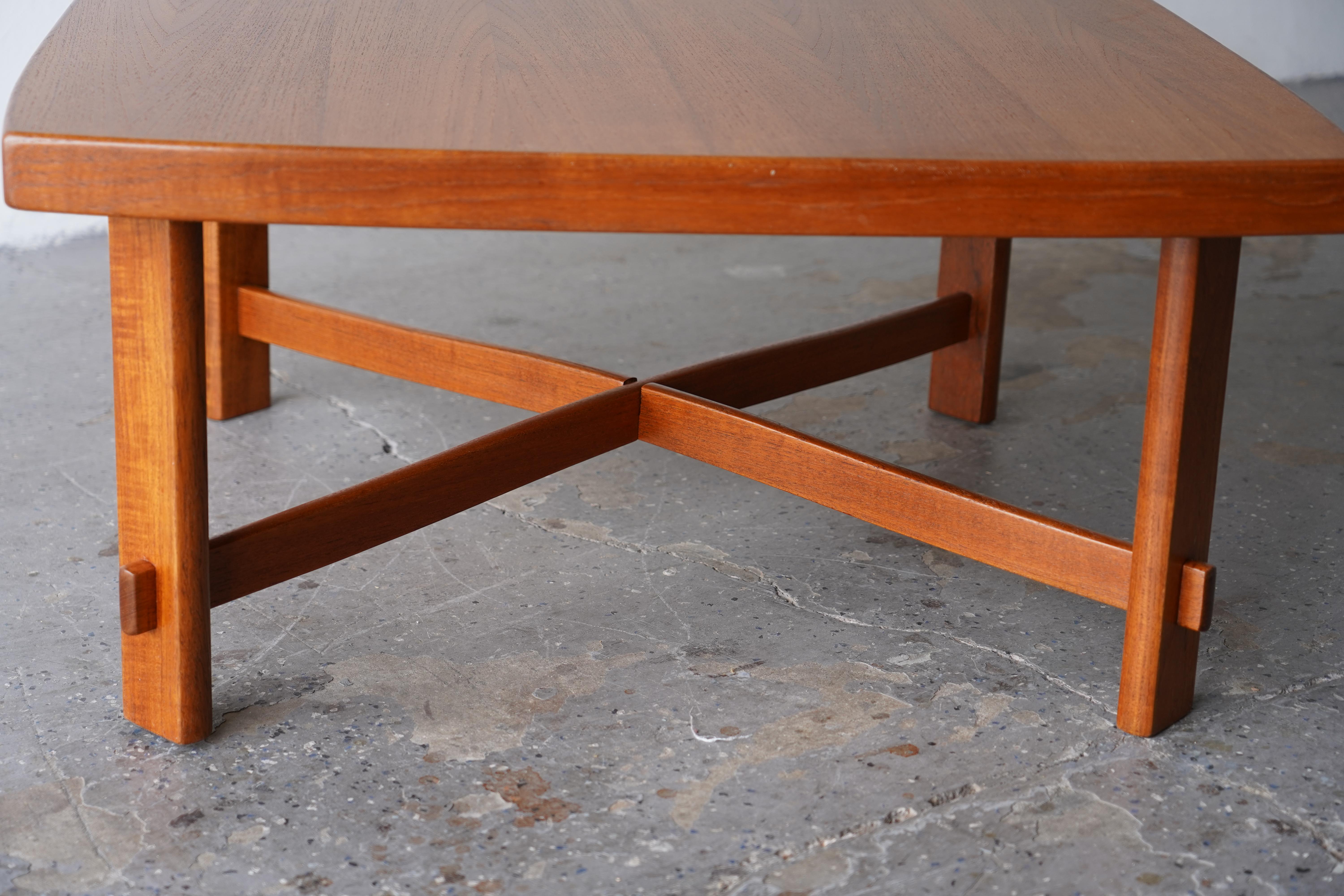 Teck Table basse moderne danoise en teck par Albert  Larsons  pour Mobelfabrik  Tibro en vente