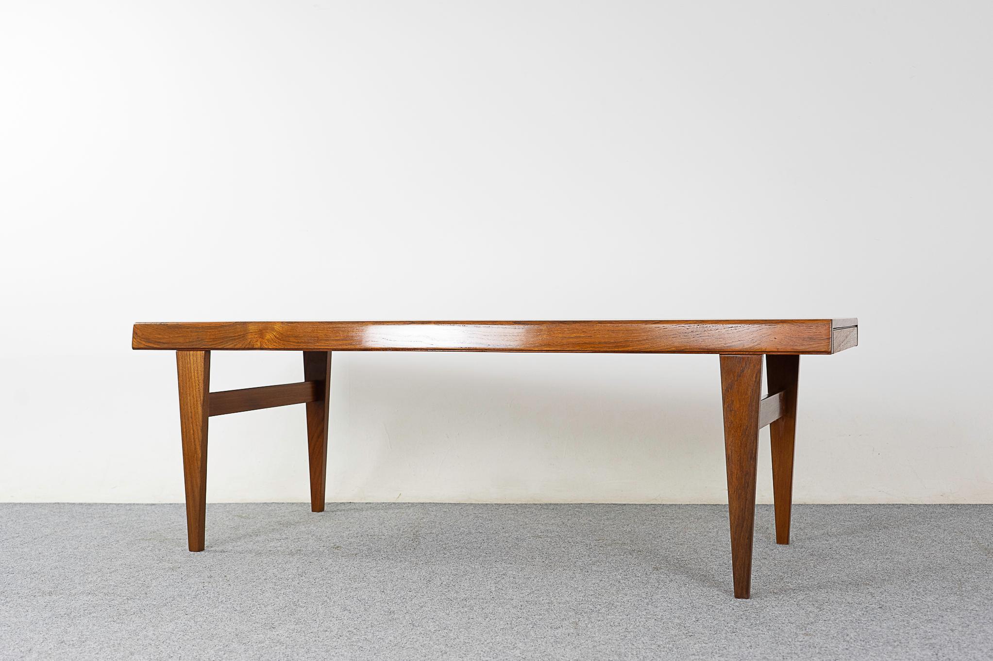 Danish Modern Teak Coffee Table with Drawer For Sale 4