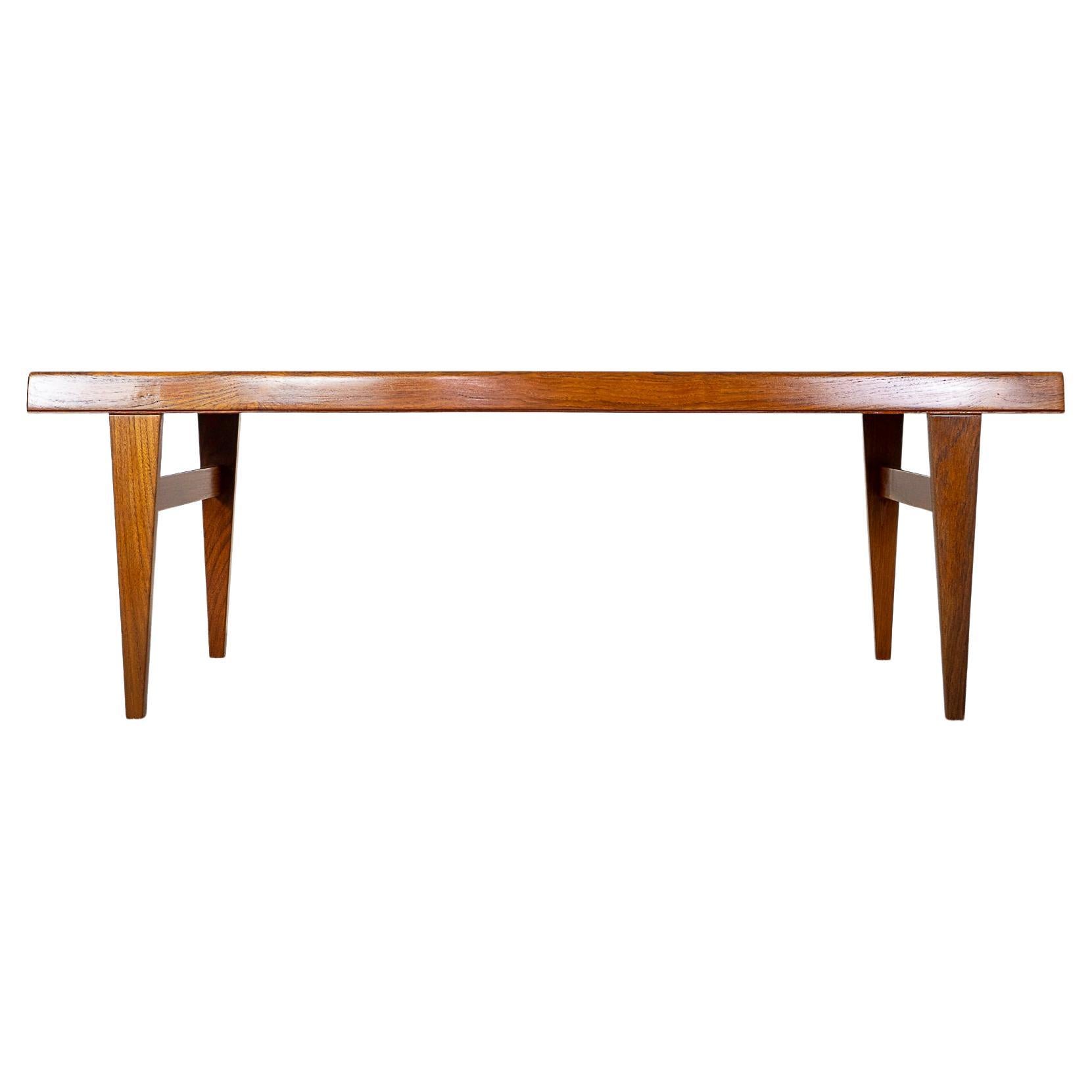 Danish Modern Teak Coffee Table with Drawer For Sale