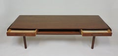 Danish Modern Teak Coffee Table with Drawers Toften Mobelfabrik