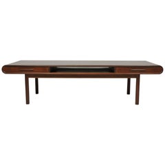 Danish Modern Teak Coffee Table with Drawers Toften Mobelfabrik