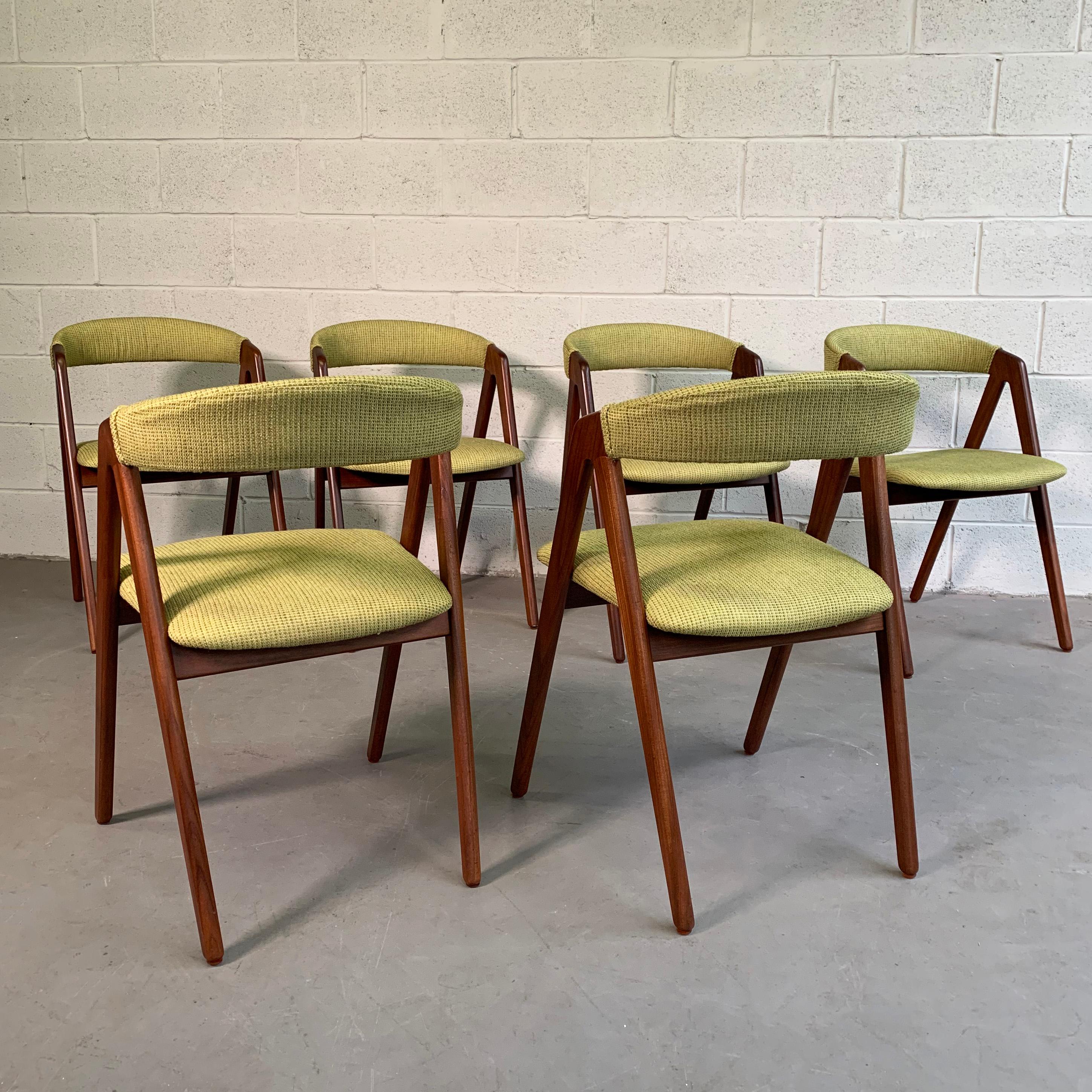 Danish Modern Teak Compass Dining Chairs by Kai Kristiansen 1