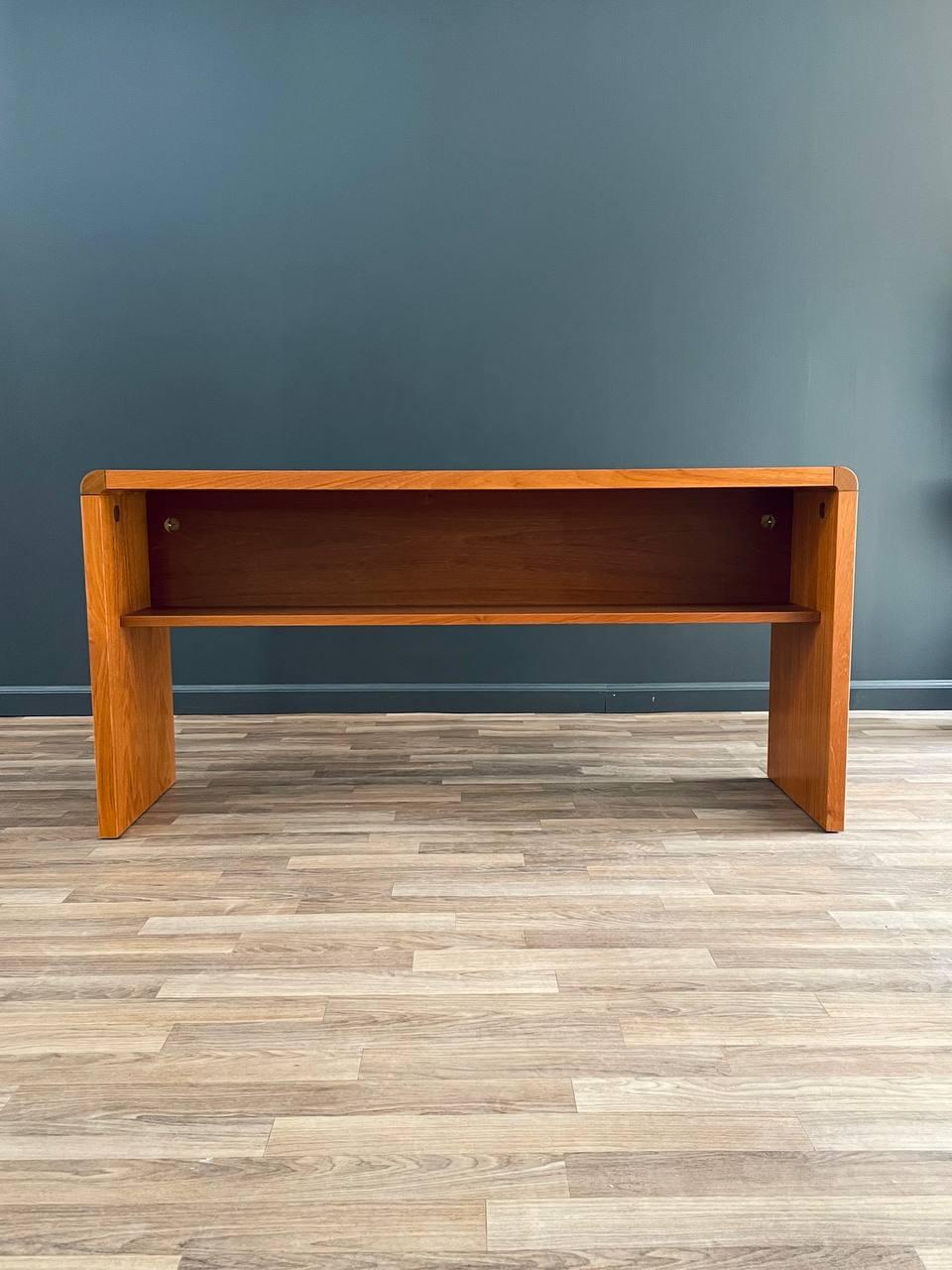 Late 20th Century Danish Modern Teak Console Table or Credenza