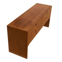 Danish Modern Teak Console Table w/ Four Drawers by Aksel Kjersgaard