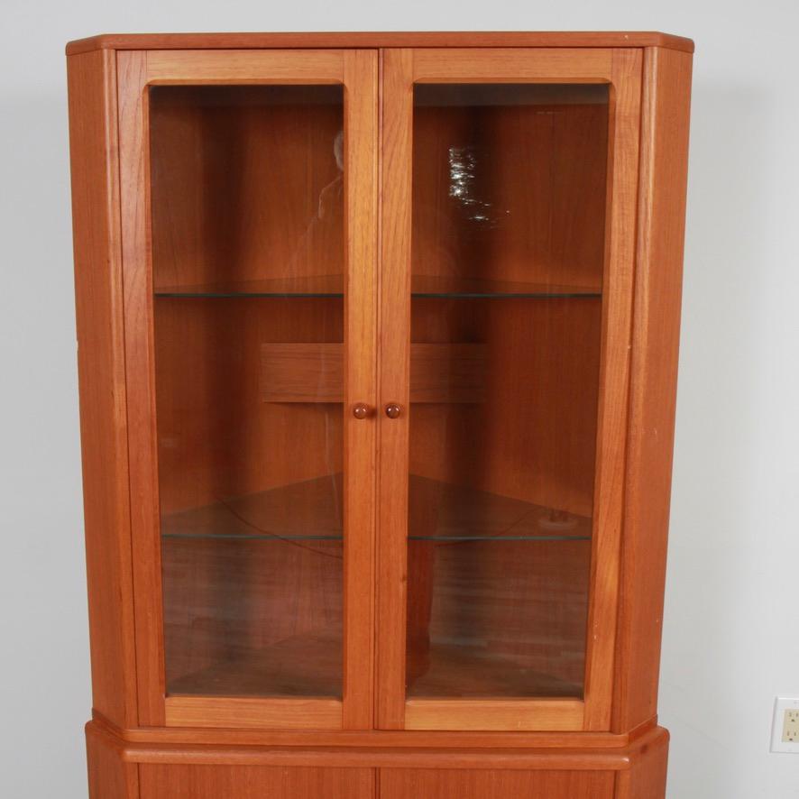 Danish Modern Teak Corner Hutch 1