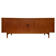 Danish Modern Teak Credenza Arne Vodder Sibast Mobelfabrik with Tambour Doors