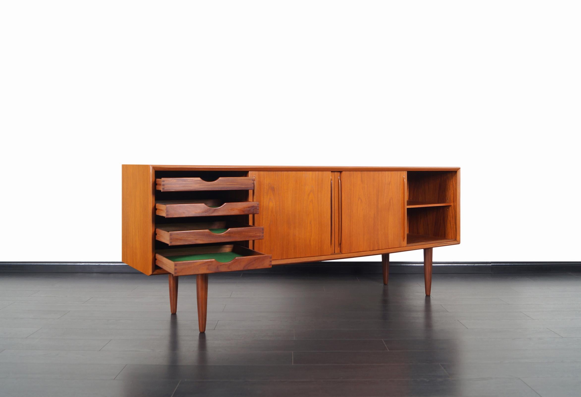Danish Modern Teak Credenza by Svend A. Larsen In Excellent Condition In North Hollywood, CA