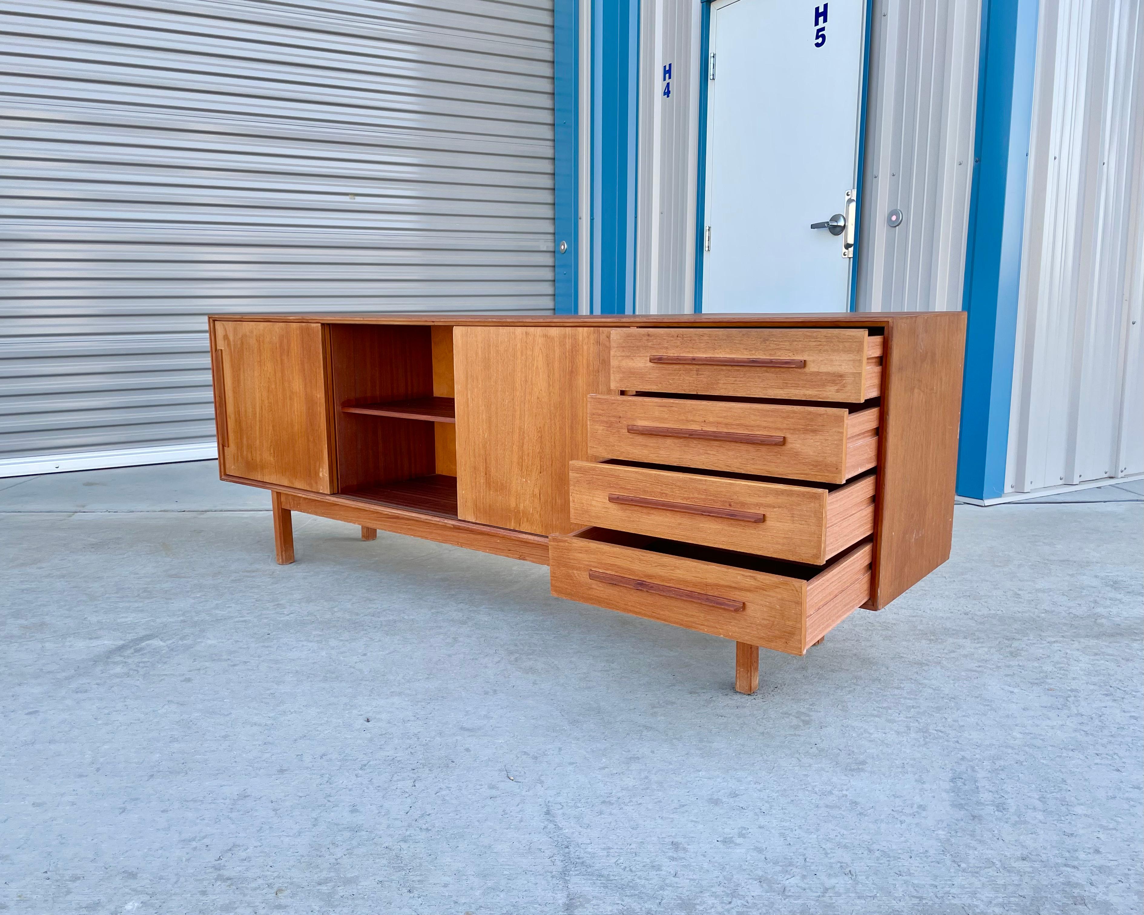 Danish Modern Teak Credenza For Sale 9