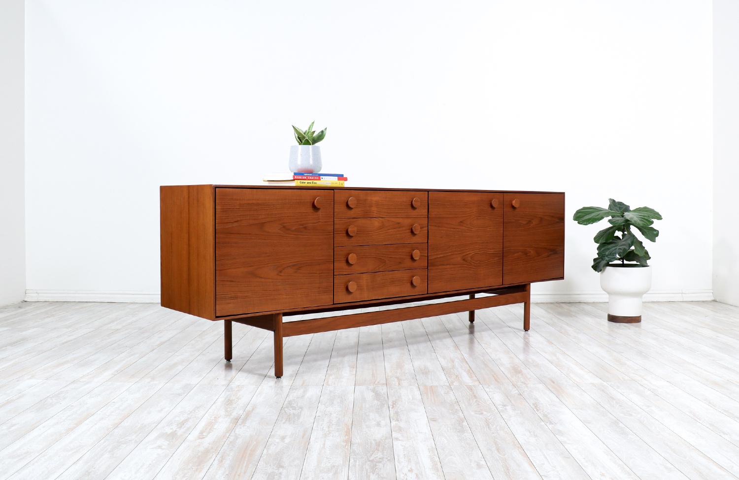 Wood Danish Modern Teak Credenza