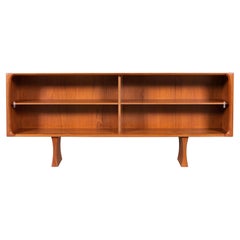 Danish Modern Teak Credenza or Bookcase with Glass Doors by Bernhard Pedersen