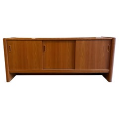 Danish modern Teak credenza with 3 sliding doors