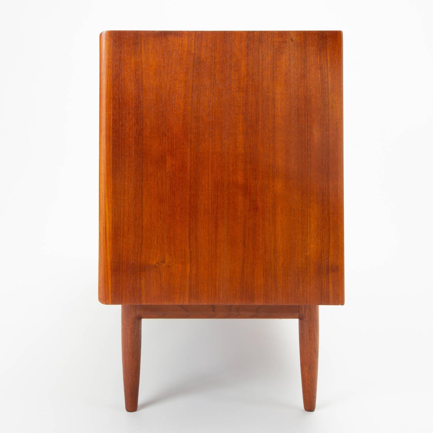 Danish Modern Teak Credenza with Bowtie Drawers by Johannes Aasbjerg 9