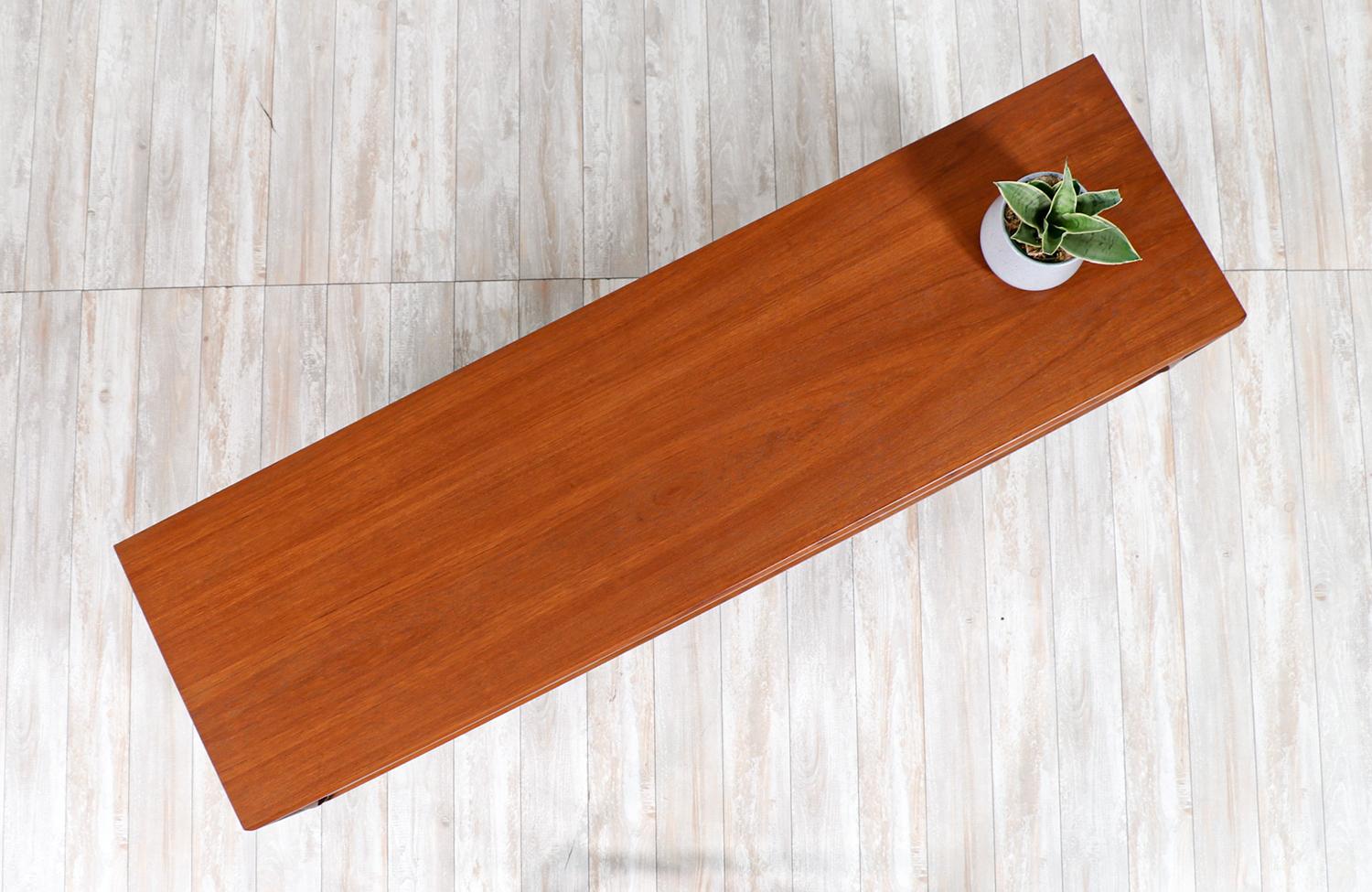 Danish Modern Teak Credenza with Bowtie Style Pulls by Clausen & Søn 1