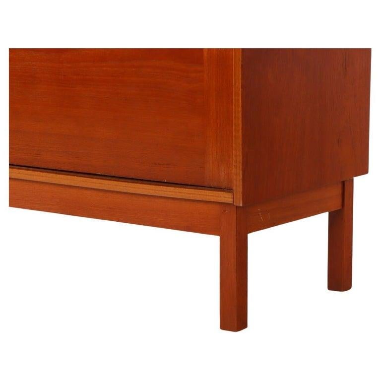 Late 20th Century Danish Modern teak credenza with sliding doors by ib Kofod Larsen For Sale