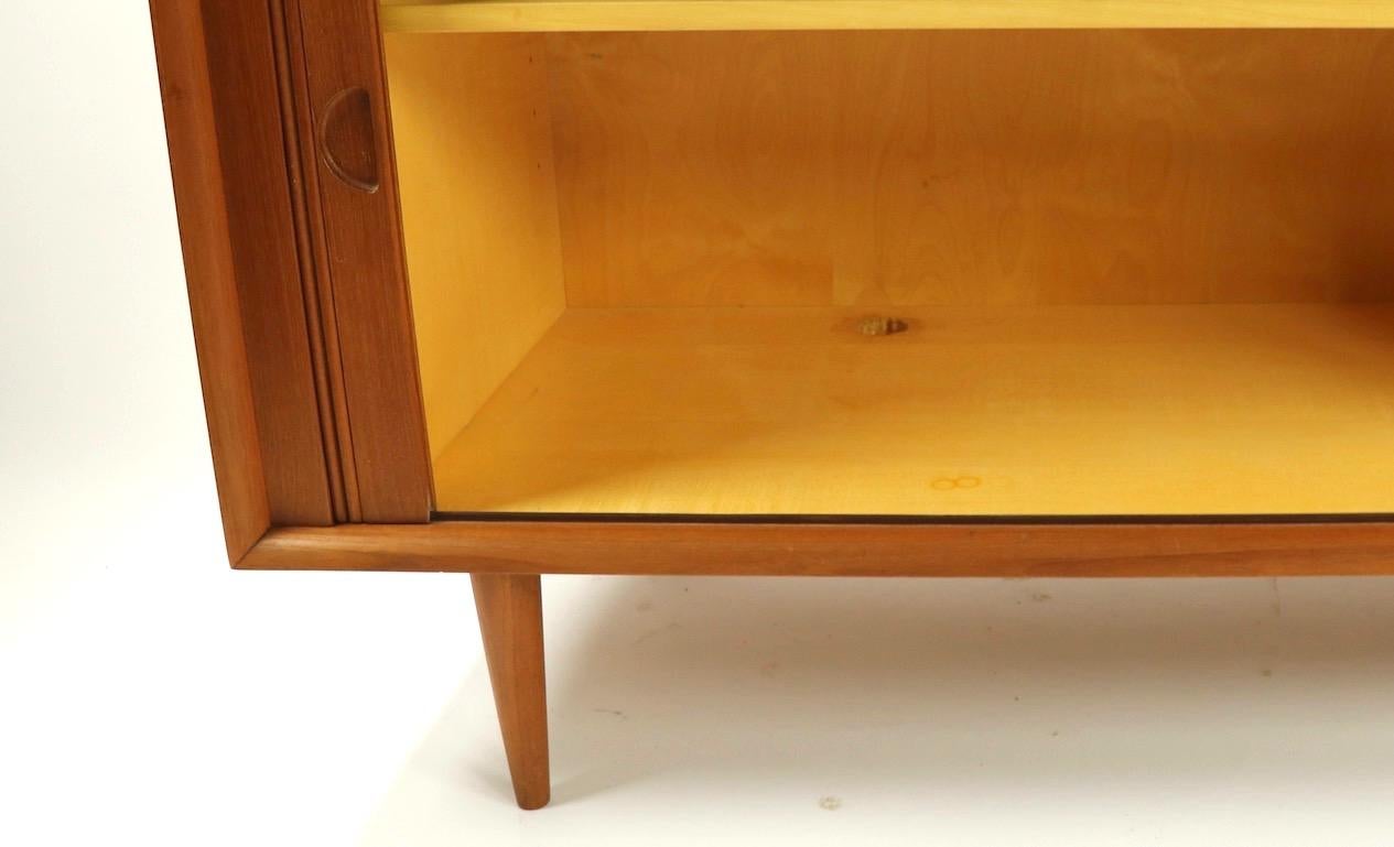 Danish Modern Teak Credenza with Tambour Roll Front by Povl Dinesen 6