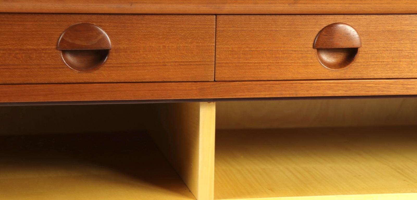 Danish Modern Teak Credenza with Tambour Roll Front by Povl Dinesen 8