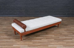Danish Modern Teak Daybed w/ Leather Accents