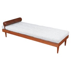 Danish Modern Teak Daybed w/ Leather Accents
