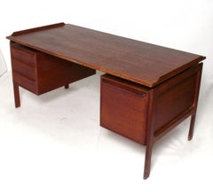 Danish Modern Teak Desk by G.V, Gasvig for GV Mobler circa 1960s Mid Century
