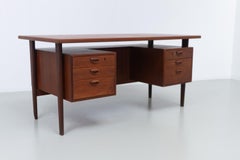 Danish Modern Teak Desk by Kai Kristiansen by FM Møbler, 1960s.