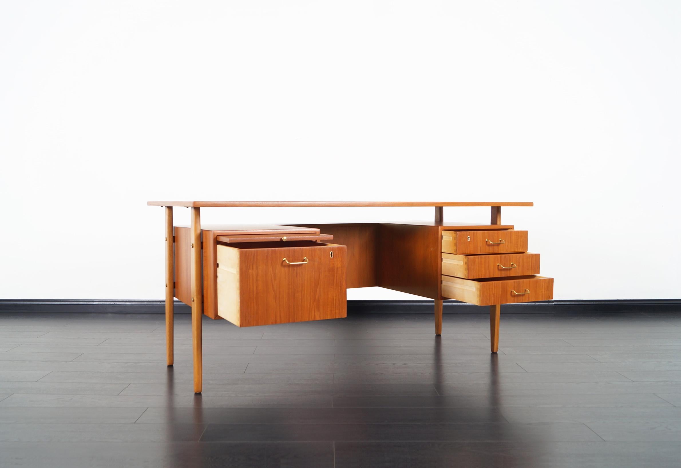 Mid-Century Modern Danish Modern Teak Desk by Torben Standgaard