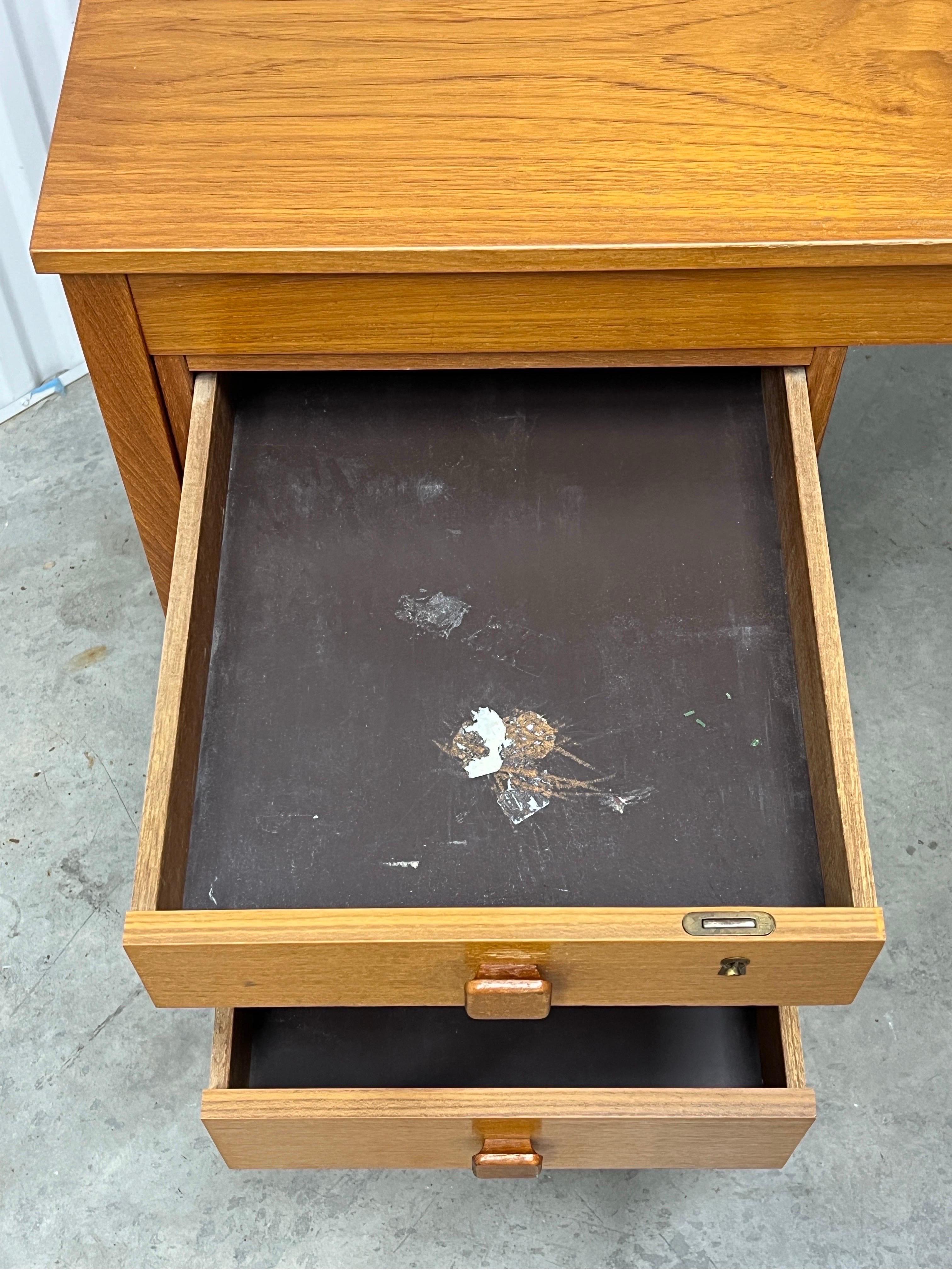 Danish Modern Teak Desk Made by Domino Mobler 5