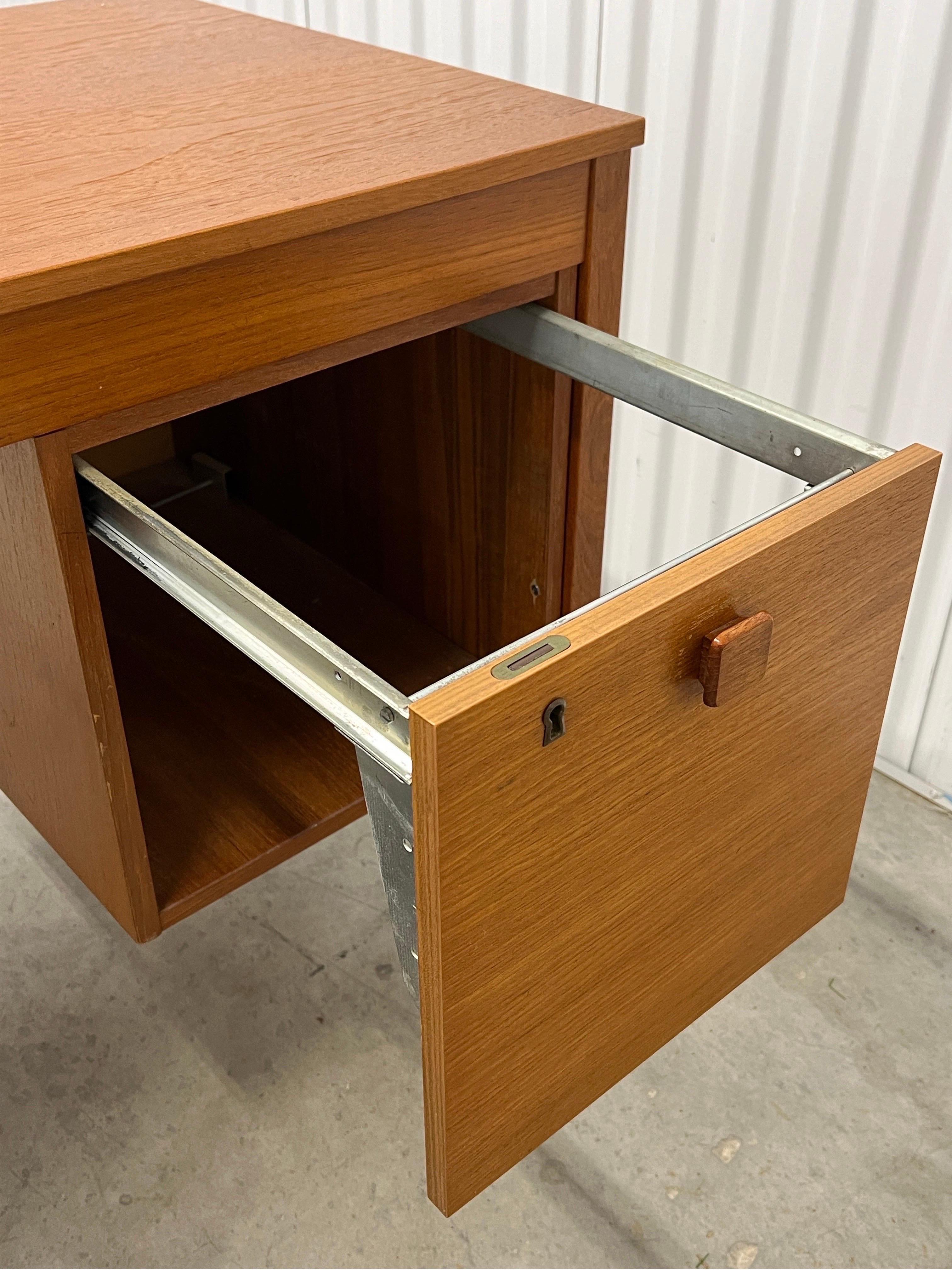Danish Modern Teak Desk Made by Domino Mobler 2