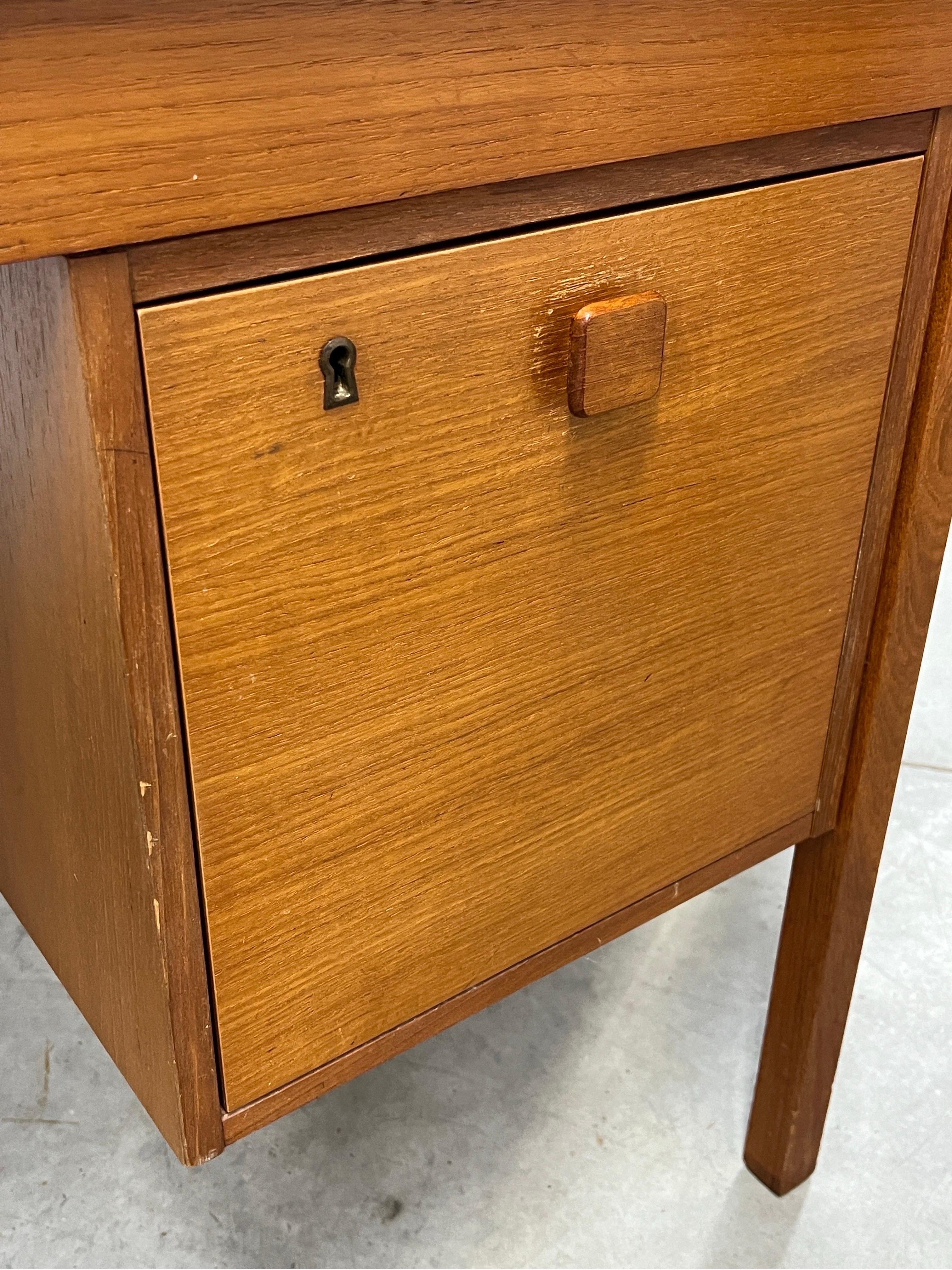 Danish Modern Teak Desk Made by Domino Mobler 4
