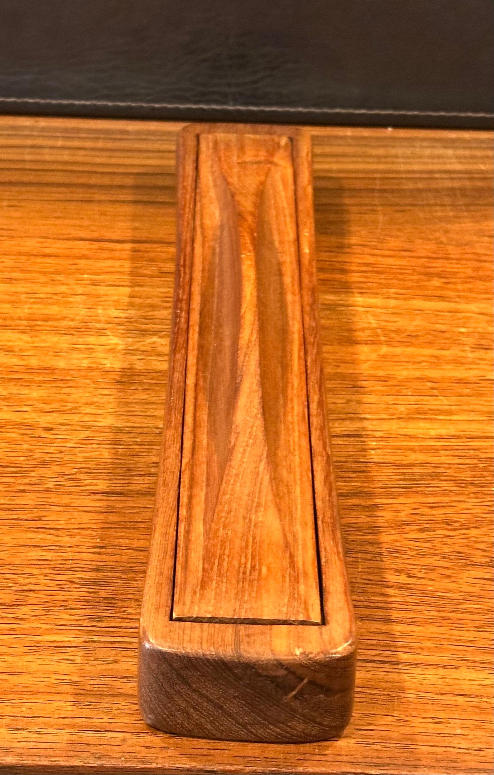 Danish Modern Teak Desk Organizer Box by Jens Quistgaard for Dansk For Sale 6