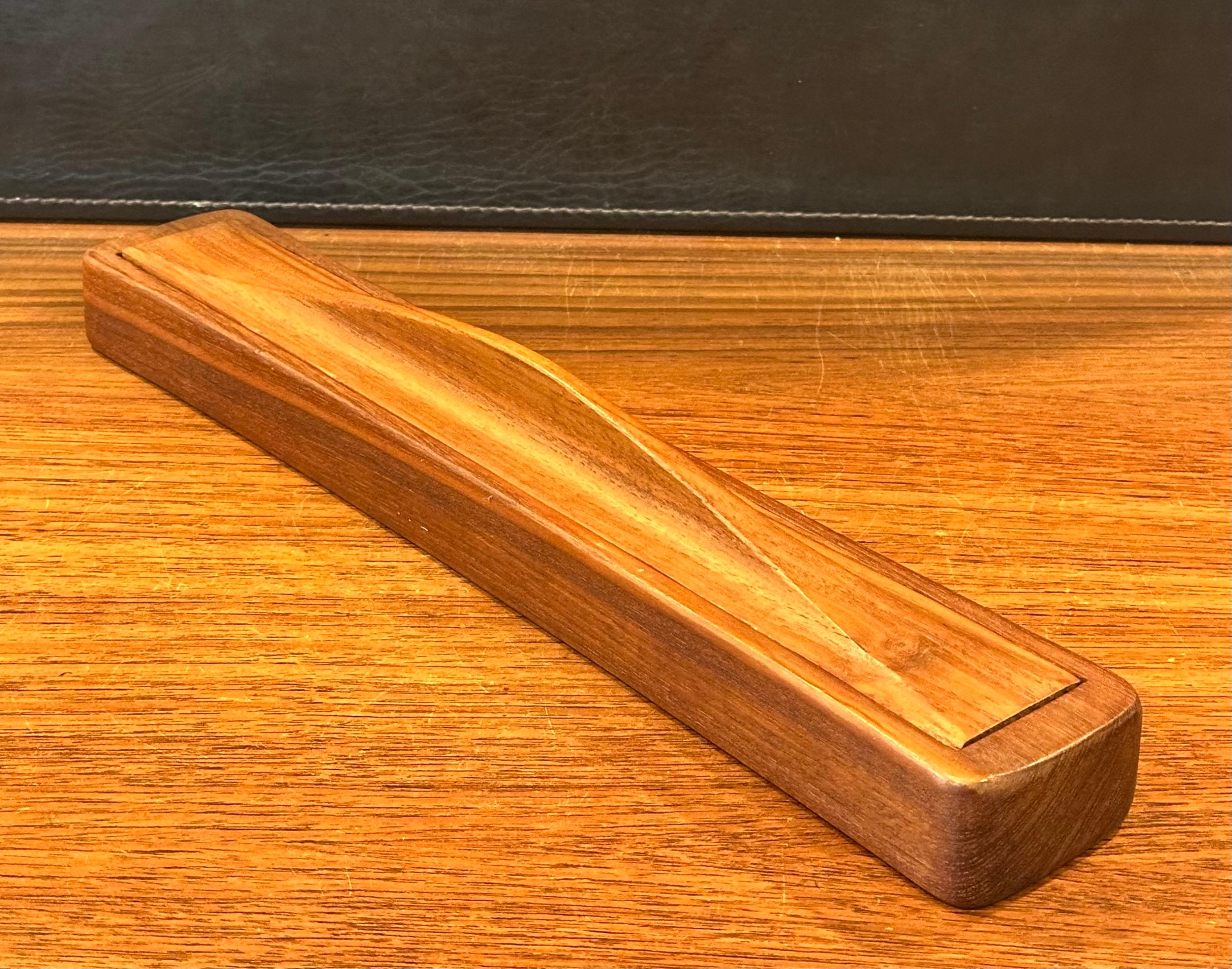Danish Modern Teak Desk Organizer Box by Jens Quistgaard for Dansk For Sale 7