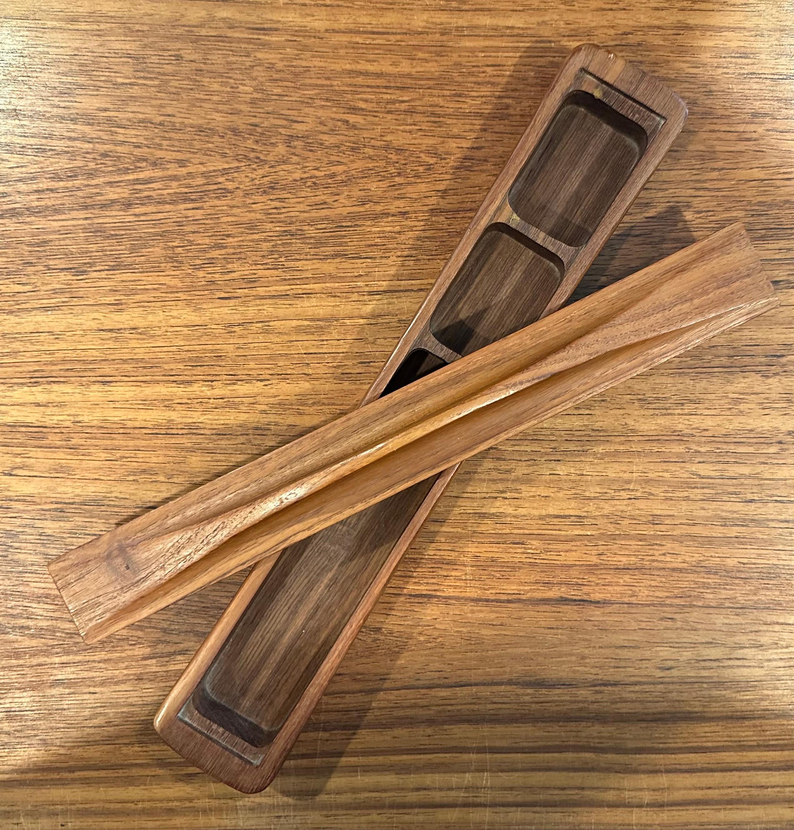 Danish Modern Teak Desk Organizer Box by Jens Quistgaard for Dansk For Sale 11