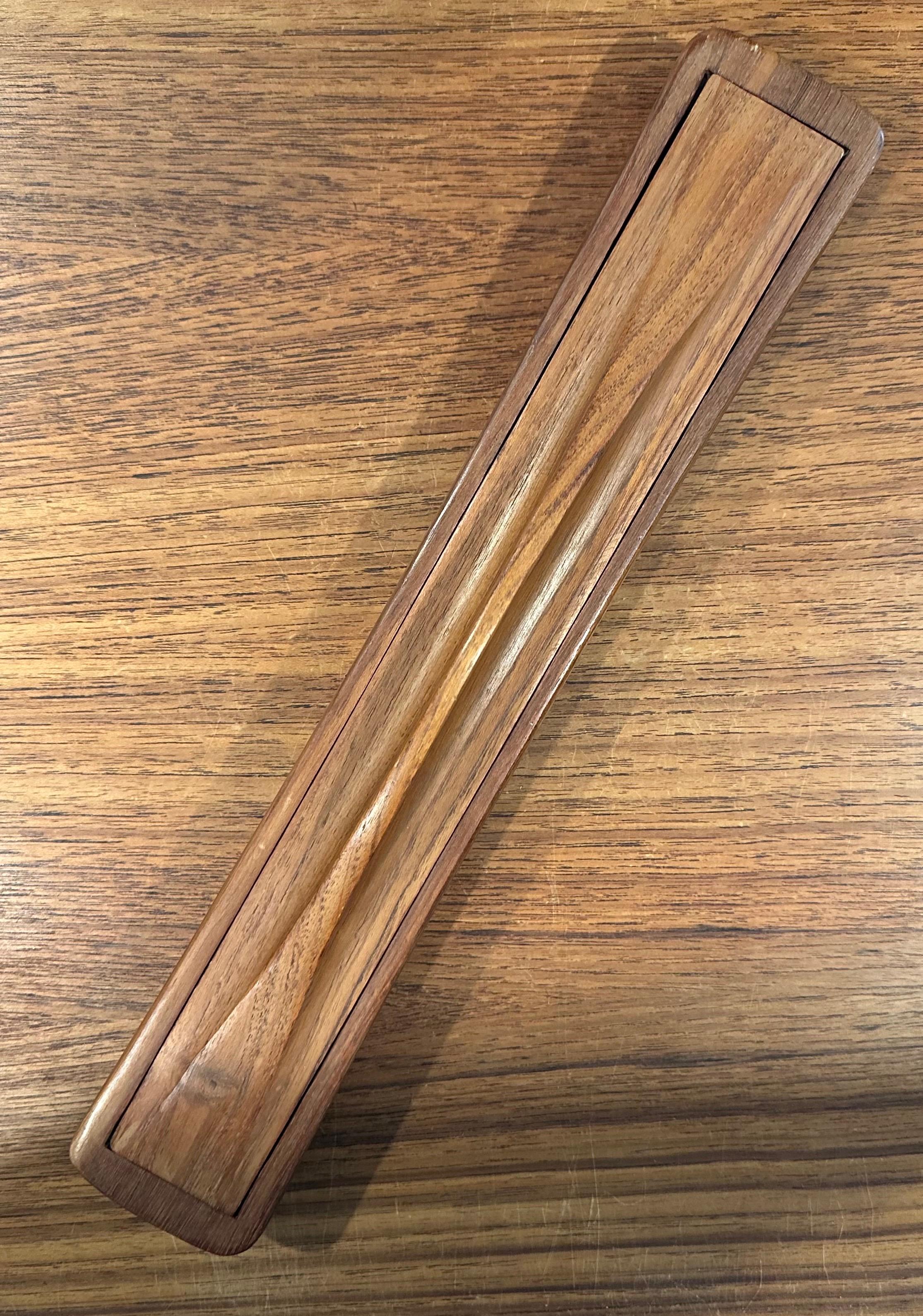 Danish Modern Teak Desk Organizer Box by Jens Quistgaard for Dansk For Sale 12