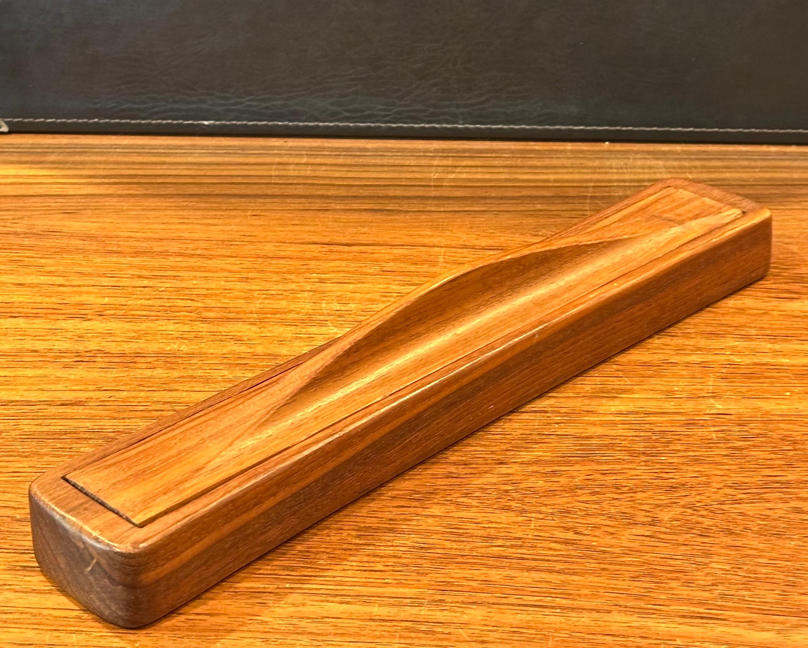 Danish Modern Teak Desk Organizer Box by Jens Quistgaard for Dansk For Sale 2