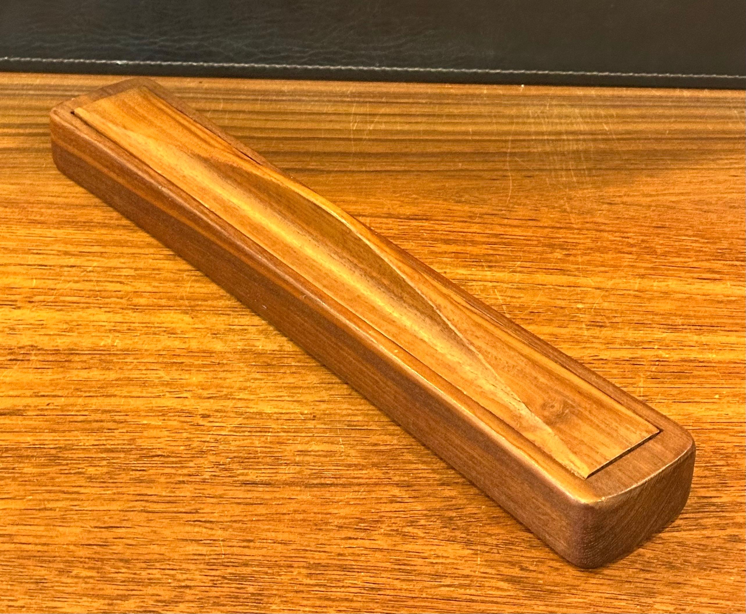 Danish Modern Teak Desk Organizer Box by Jens Quistgaard for Dansk For Sale 3